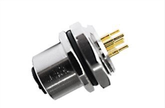 M12, żeńskie, mocowane z tyłu A-Kodowanie 17PIN PG9