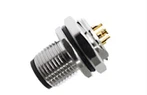 M12, męski, lutowany, mocowany z tyłu A-, kodowanie 17PIN PG9