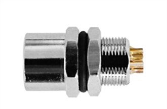 M8, żeńskie, lutowane, mocowane z tyłu. A-Kodowanie 8PIN M8*0,5
