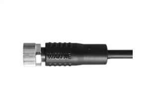 M8, żeńskie, proste, nieosłonięte A-kodowanie 3PIN PVC 1,0 M M8X1,0