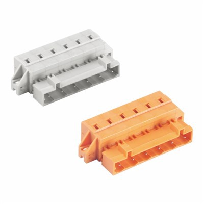 Wtykowa listwa zaciskowa męska 7,5/7,62 mm ze stałym otworem